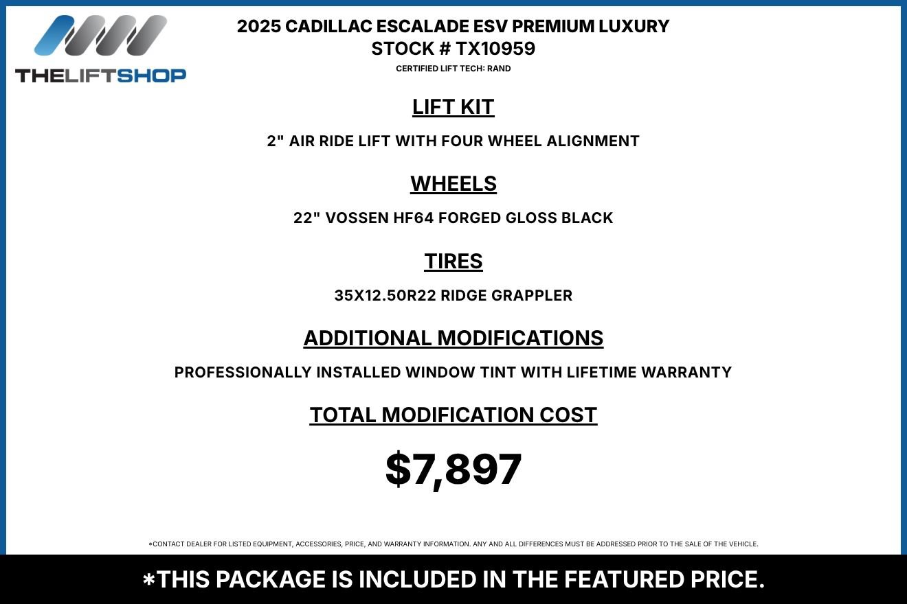Used 2025 Cadillac Escalade ESV Premium Luxury w/ Touring Package AWD/4WD image 2