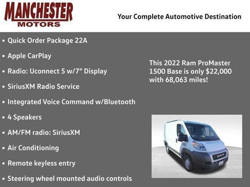 Used 2022 RAM ProMaster 1500 image 2