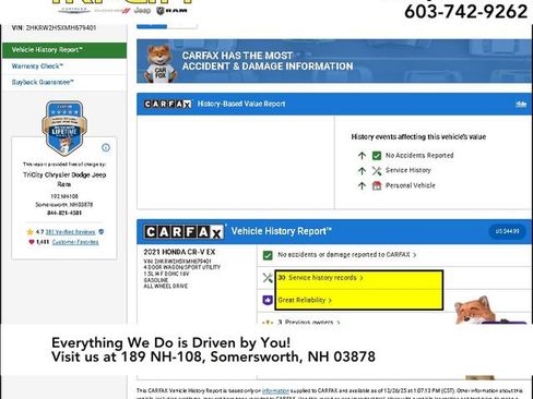 Used 2021 Honda CR-V EX image 13