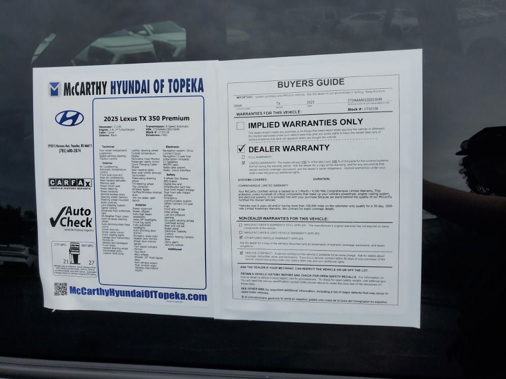 Used 2025 Lexus TX 350 FWD w/ Technology Package image 7