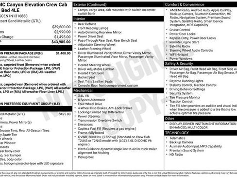 Used 2022 GMC Canyon Elevation w/ Elevation Premium Package AWD/4WD image 32
