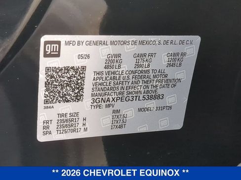 New 2026 Chevrolet Equinox LT w/ Convenience Package II AWD/4WD image 34