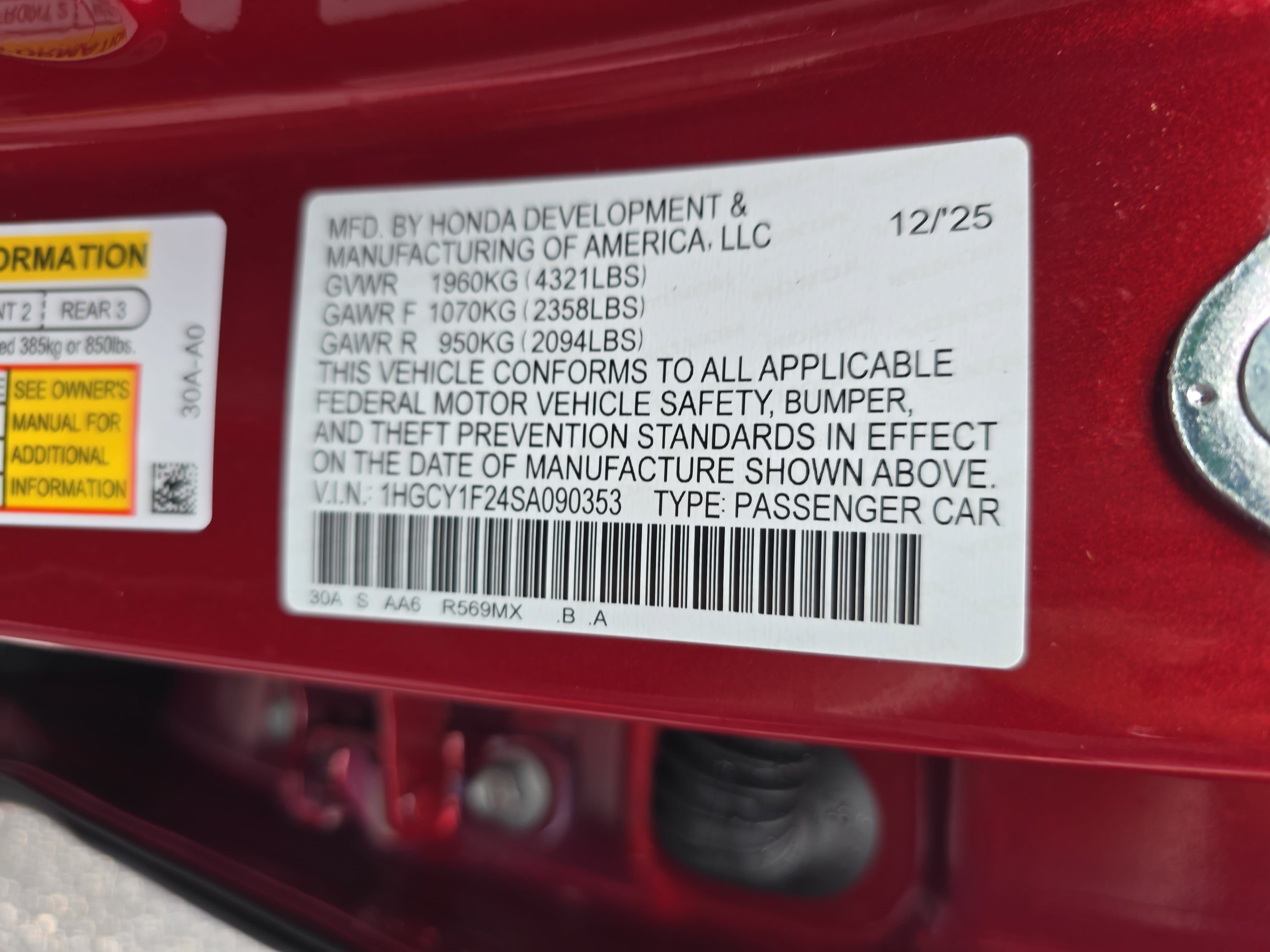 New 2025 Honda Accord LX image 33