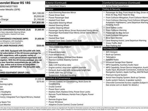 Used 2021 Chevrolet Blazer RS w/ Enhanced Convenience Package FWD image 6