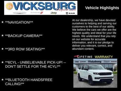 Used 2024 Jeep Grand Wagoneer L Series II w/ Quick Order Packagew 28T AWD/4WD image 7