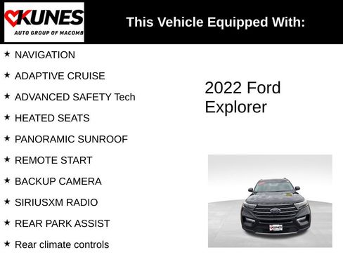 Used 2022 Ford Explorer XLT w/ Equipment Group 202A AWD/4WD image 3