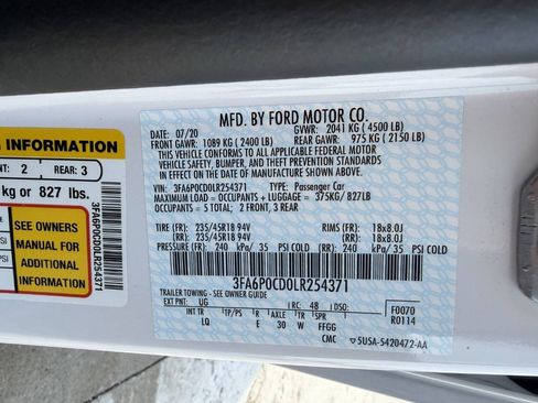 Used 2020 Ford Fusion SEL image 11