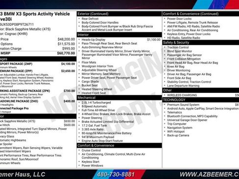 Used 2023 BMW X3 xDrive30i w/ M Sport Package AWD/4WD image 3