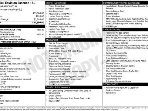 Used 2022 Buick Envision Essence w/ Safety Package image 12