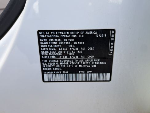 Used 2019 Volkswagen Atlas SE w/ Panoramic Sunroof Package AWD/4WD image 37