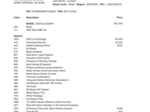 Used 2026 Mercedes-Benz GLC 300 4MATIC image 2