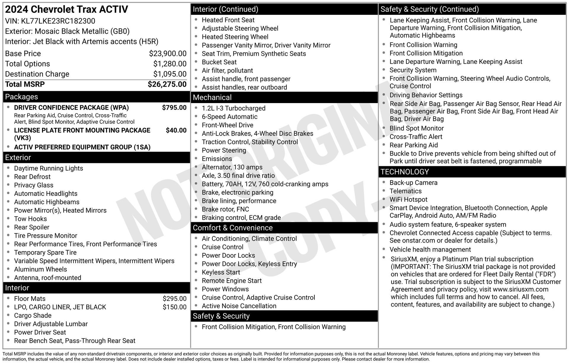 Used 2024 Chevrolet Trax ACTIV w/ Driver Confidence Package FWD image 4