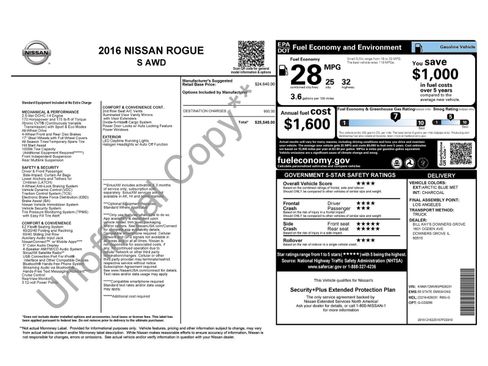 Used 2016 Nissan Rogue S image 33