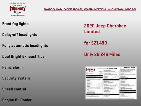 Used 2020 Jeep Cherokee Limited AWD/4WD image 8