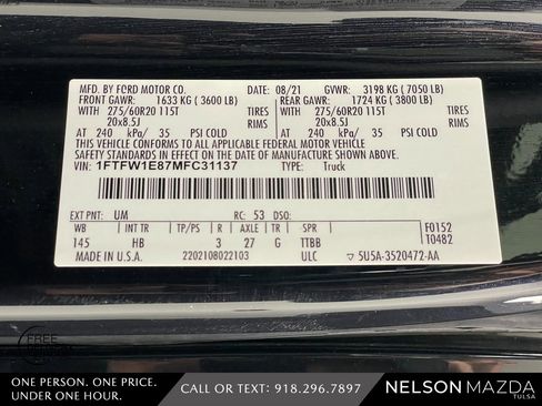 Used 2021 Ford F150 Lariat w/ Equipment Group 502A High image 58