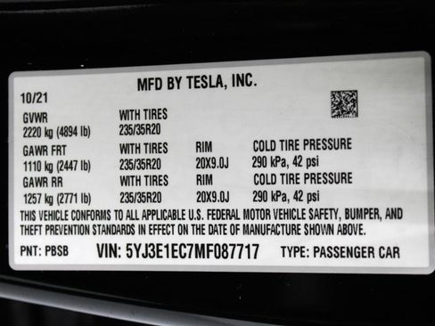Used 2021 Tesla Model 3 Performance image 75