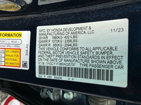 Certified 2024 Honda Accord EX image 39