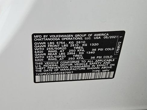 Used 2021 Volkswagen Atlas SE w/ Panoramic Sunroof Package image 13