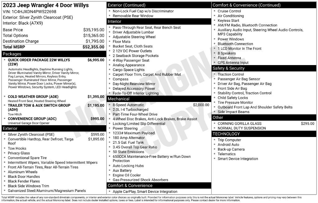 Used 2023 Jeep Wrangler Unlimited Sport AWD/4WD image 12
