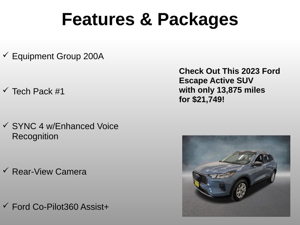 Certified 2023 Ford Escape Active w/ Tech Pack #1 AWD/4WD image 4