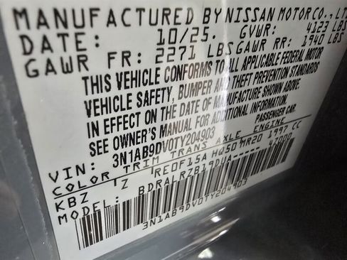 Used 2026 Nissan Sentra SR w/ Floor Mat Package FWD image 36