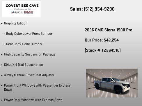 New 2026 GMC Sierra 1500 Pro w/ Graphite Edition RWD image 24