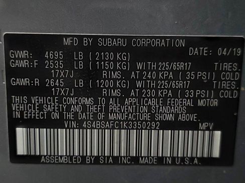 Used 2019 Subaru Outback 2.5i Premium AWD/4WD image 41
