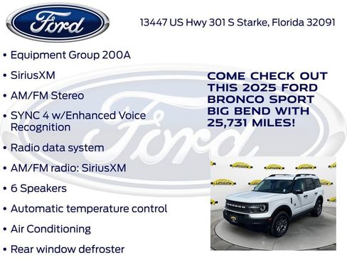 Used 2025 Ford Bronco Sport Big Bend AWD/4WD image 17