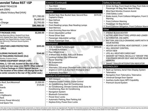 New 2026 Chevrolet Tahoe RST w/ Comfort Package AWD/4WD image 35