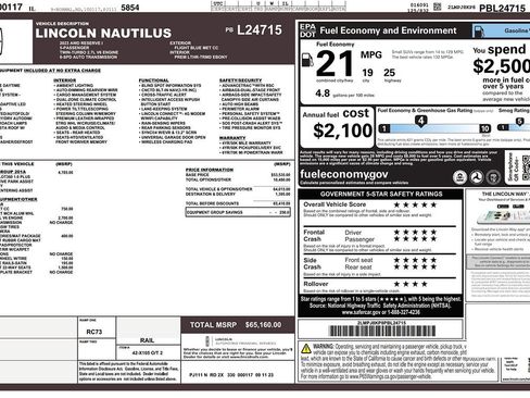 Used 2023 Lincoln Nautilus Reserve w/ Equipment Group 201A image 12