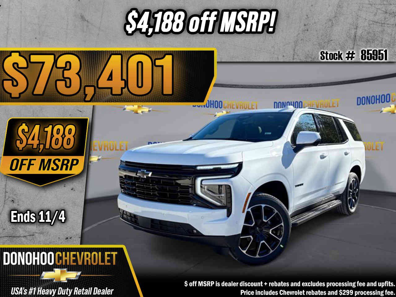 New 2027 Chevrolet Tahoe RST w/ Comfort Package RWD image 1