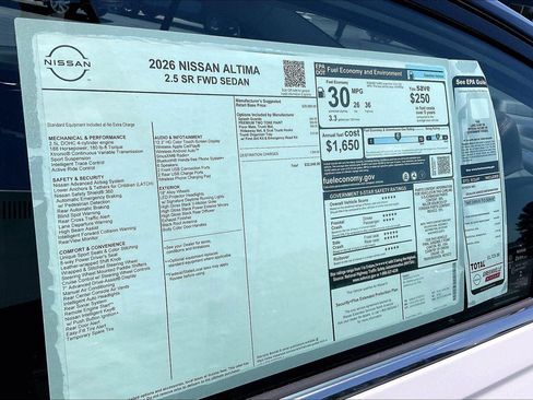 New 2026 Nissan Altima 2.5 SR FWD image 15
