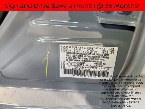 New 2025 Nissan Sentra SV image 36