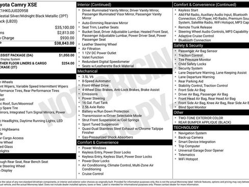 Used 2018 Toyota Camry XSE w/ Driver Assist Package image 3