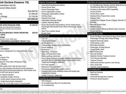 Certified 2021 Buick Enclave Essence w/ Sound and Sites Package image 36
