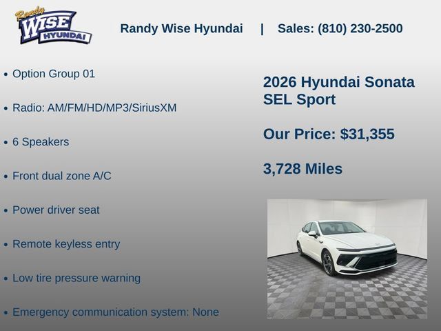 New 2026 Hyundai Sonata SEL FWD image 5