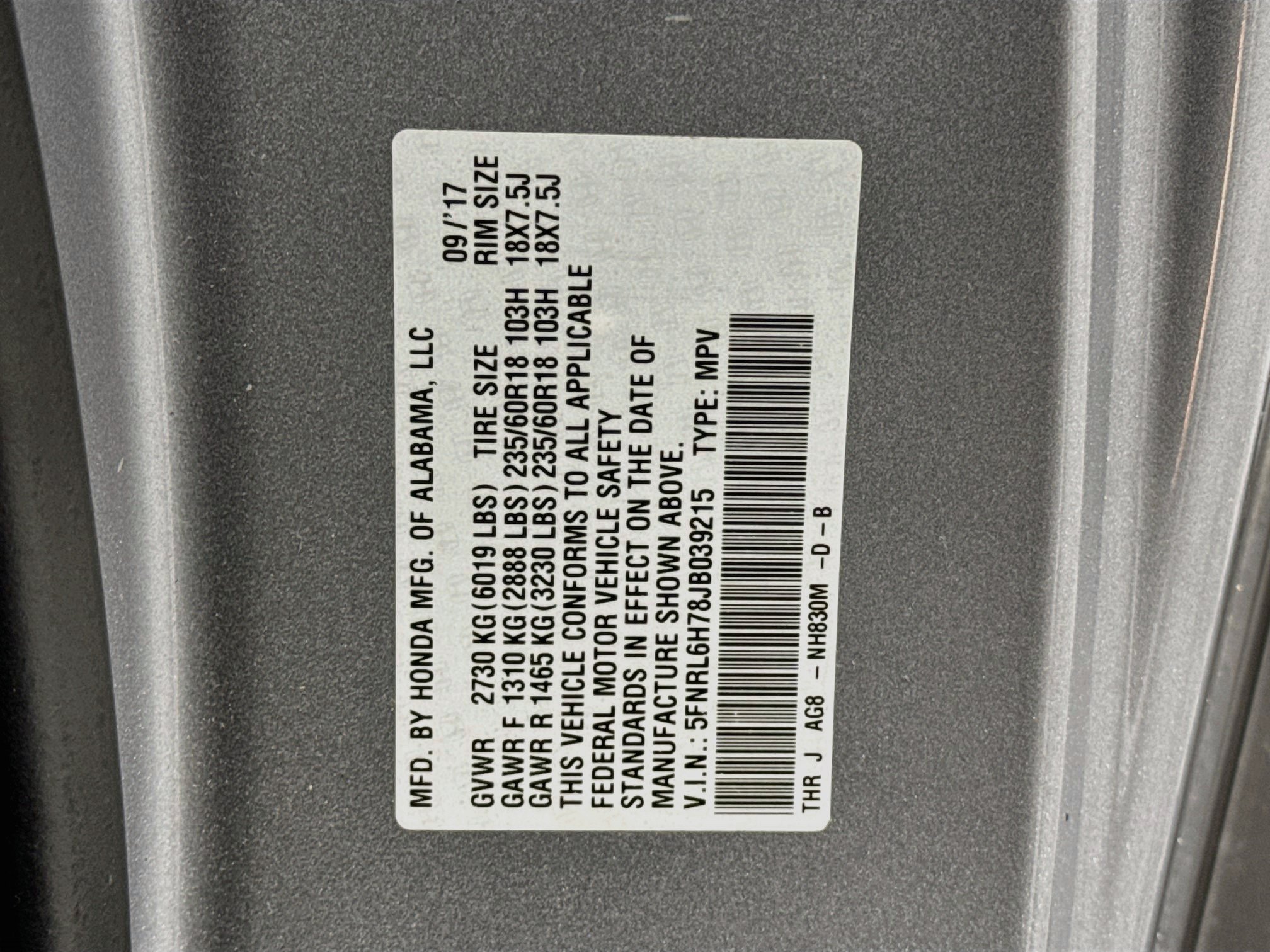 Certified 2018 Honda Odyssey EX-L image 32
