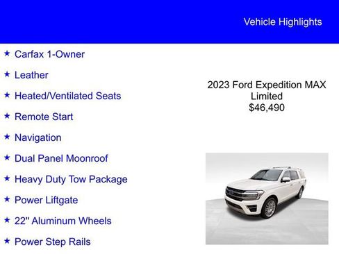 Used 2023 Ford Expedition Max Limited AWD/4WD image 2