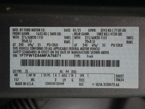 Used 2021 Ford F150 XLT w/ Equipment Group 302A High AWD/4WD image 28