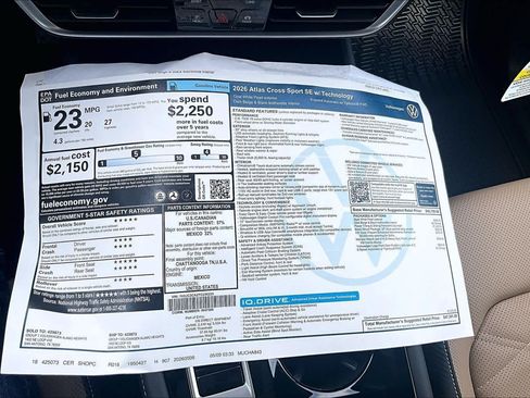 New 2026 Volkswagen Atlas Cross Sport SE FWD image 22