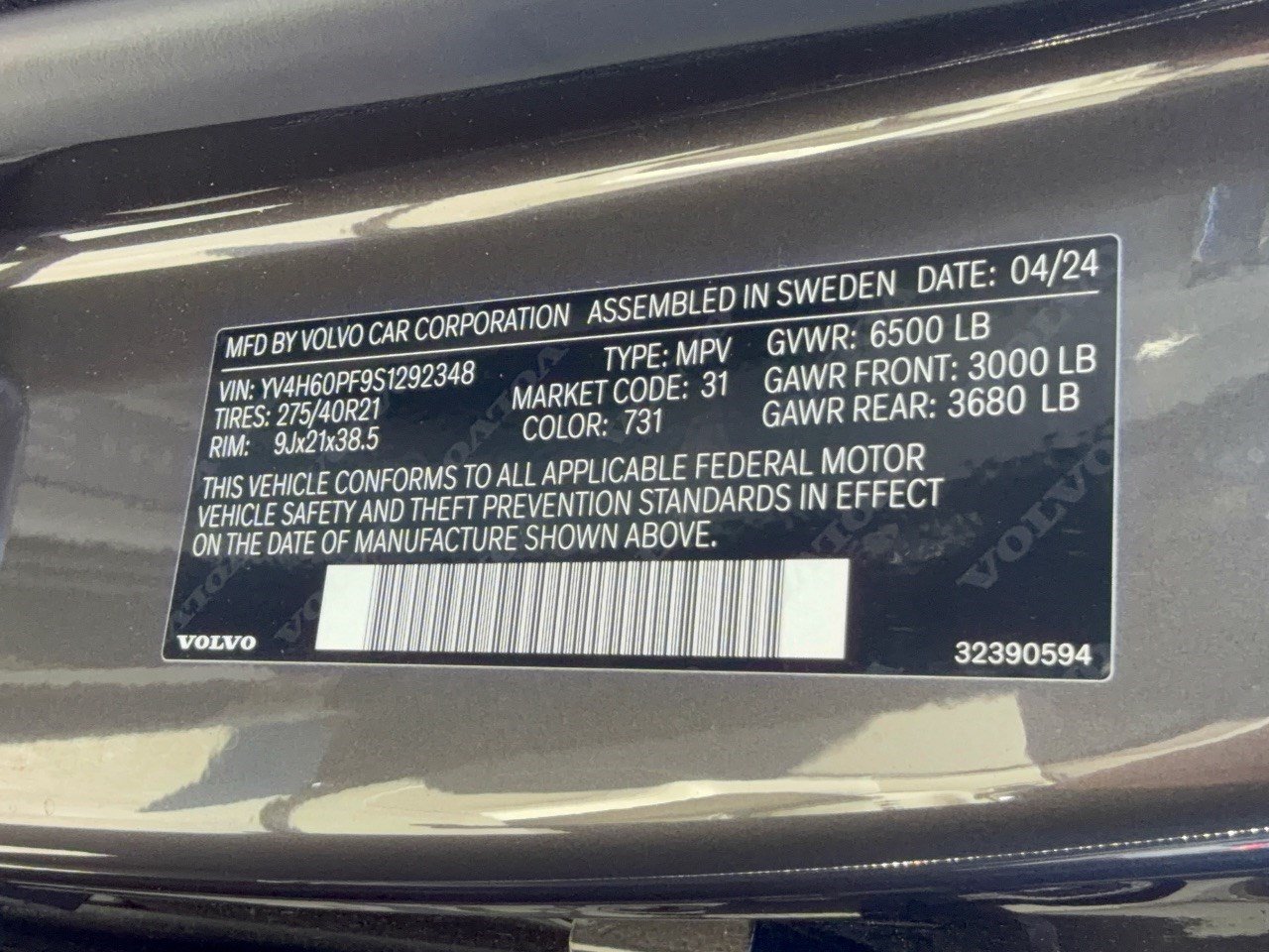 Certified 2025 Volvo XC90 T8 Ultra w/ Lounge Package AWD/4WD image 31