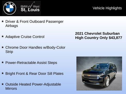 Used 2021 Chevrolet Suburban High Country w/ Premium Package 2 image 30