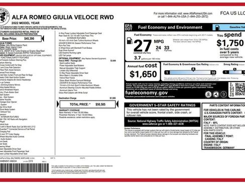 Used 2022 Alfa Romeo Giulia Veloce image 3