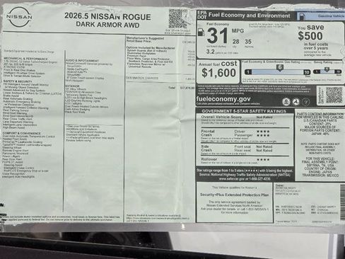 New 2026 Nissan Rogue SV AWD/4WD image 44