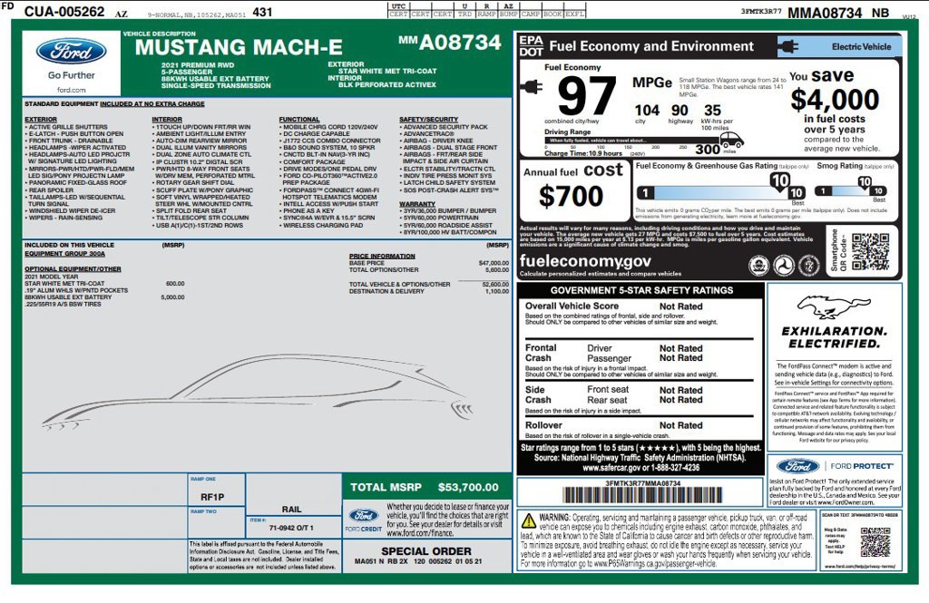 Used 2021 Ford Mustang Mach-E Premium RWD image 4