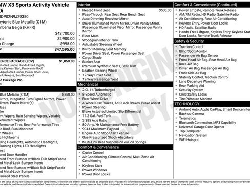 Used 2022 BMW X3 sDrive30i w/ Convenience Package RWD image 29