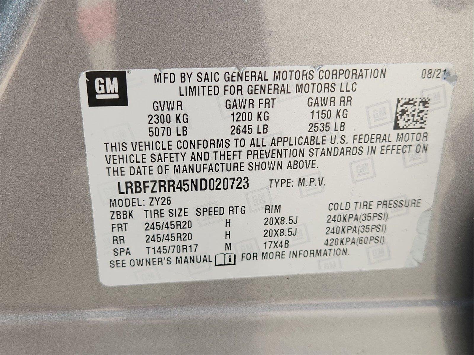 Certified 2022 Buick Envision Avenir w/ Technology Package II FWD image 35