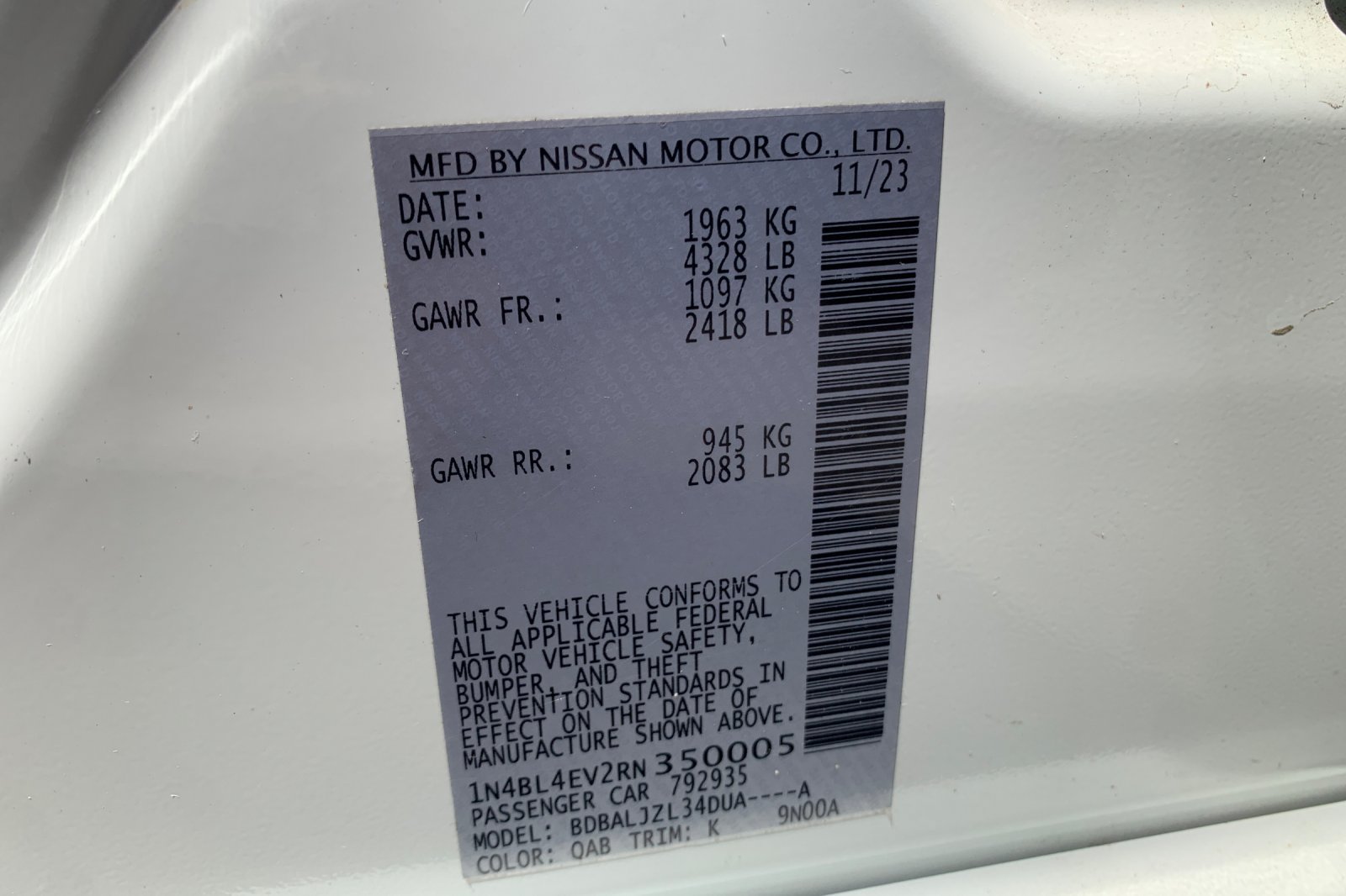 Used 2024 Nissan Altima 2.5 SL FWD image 33