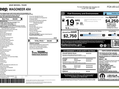 Certified 2025 Jeep Wagoneer 4WD image 4