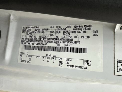 Used 2013 Ford E-350 and Econoline 350 Super Duty w/ Commercial Cargo Van Pkg image 23